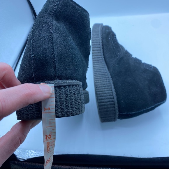 TUK 3 Buckle Suede Pointed Creeper Boots womens 8 punk goth Addams 90’s scene - Picture 9 of 10